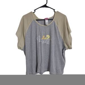 Vintage Y2K Tweety Bird Looney tunes Baby Doll Top‎ Size Large Kidcore